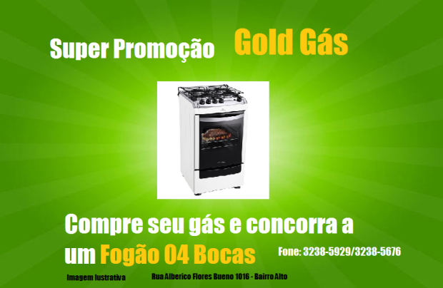Promoção Gold gas fogao